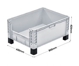 Basicline Plus Container with Pick Opening And Feet