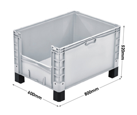 Basicline Plus Container with Pick Opening And Feet