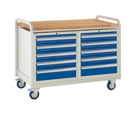 Beech top with 5 drawers