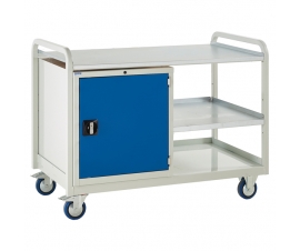 Euroslide trolley with steel top and cupboard