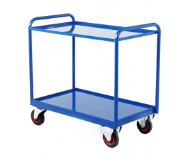 Tray Trolley With Steel Trays In Blue