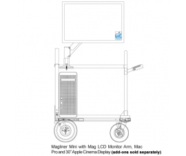 Mini Magliner Filming DIT Cart with Apple Mac Example