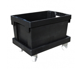Black Stack Nest Container On A Dolly