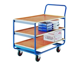Trolley with 3 Plywood Shelves