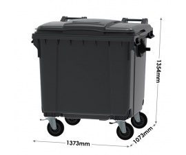 1100 Litre Wheeled Bin Dimensions