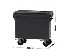 500 Litre Wheeled Bin Dimensions