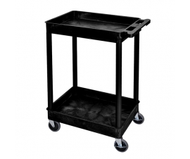 Strong Plastic Shelf Trolley with 2 Deep Trays