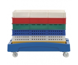 Stacking Confectionery Tray Ventilated Sides And Base On Dolly Example