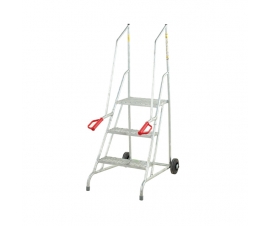 3 Tread Mobile Steps Galvanised Finish