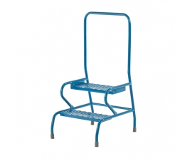 Blue 2 Step Unit with Handrail