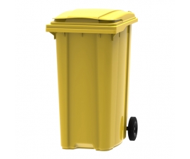 Yellow 360 Litre Wheelie Bin
