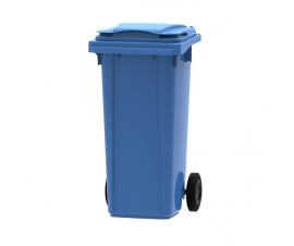 Blue 140 litre wheelie bin