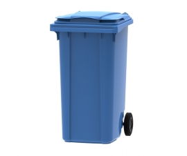 Blue 240 litre wheelie bin