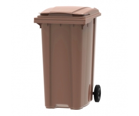 Brown 360 litre wheelie bin