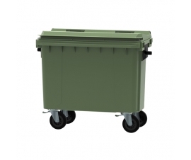 Green 500 litre wheeled bin