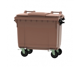 Brown 660 litre wheeled bin