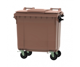 Brown 770 litre wheeled bin