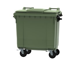 Green 770 litre wheeled bin