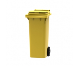 Yellow 80 Litre Wheelie Bin