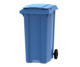 Blue 360 litre wheelie bin