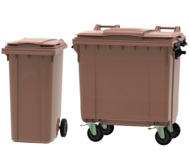 Brown Wheelie Bin