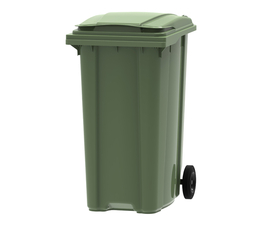 Green 360 litre wheelie bin