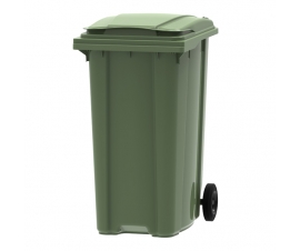 Green 360 litre wheelie bin