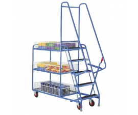 Step Tray Trolley With Removable Baskets