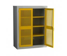 Yellow Mesh Door Cabinet