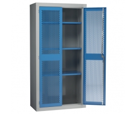 Blue Mesh Door Cabinet