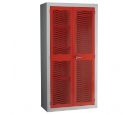 Red Mesh Door Cabinet Closed