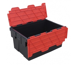 Attached Lid Container With Red Lid