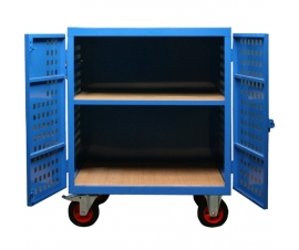 Mobile Storage Vault Cabinet With Shelves