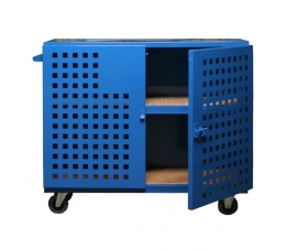 Mobile Storage Vault Cabinet With Shelves