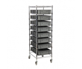Chrome Euro Box 8 Tier Trolley