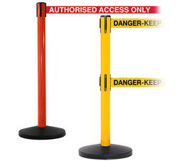 Belt Barriers With Messaged Belts