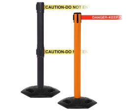 Weatherproof Belt Barriers With Messaged Belts