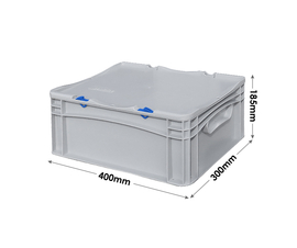 Euro Container Case with Hinged Lid And Hand Grips
