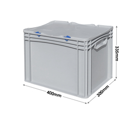 Euro Container Case with Hinged Lid And Hand Grips