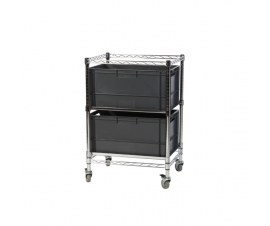 Chrome Euro Box 2 Tier Trolley