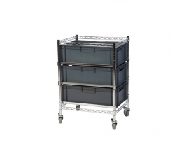 Chrome Euro Box 3 Tier Trolley