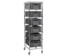 Chrome Euro Box 6 Tier Trolley