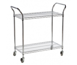 Chrome Wire 2 Tier Trolley