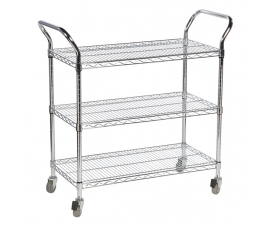 Chrome Wire 3 Tier Trolley