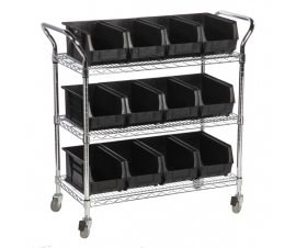 Three Tier Trolley With Example Picking Boxes