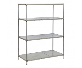 Plastic Plus Shelving Bay With Solid Shelving