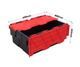 45 Litre Crates Black With Coloured Lids Recycled Plastic