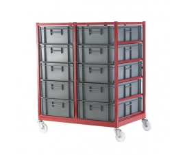 Mobile Container Rack With 10 Containers