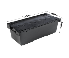 1 Metre Long Attached Lid Container Made From Recycled Plastic