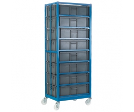 Mobile Container Rack With 8 Containers